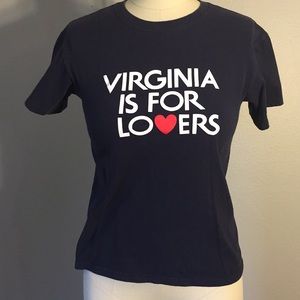 💜Navy Virginia is for lovers graphic T-shirt